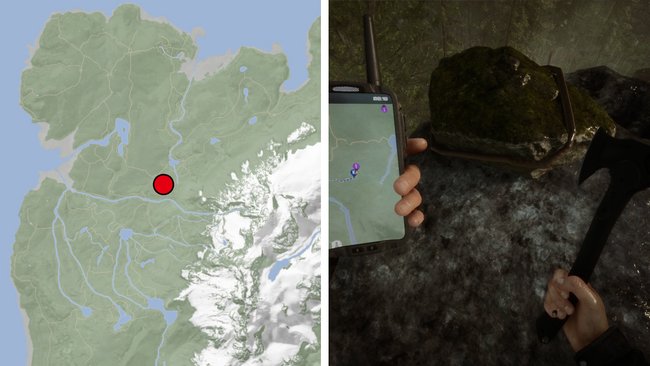 Die Karte zeigt euch den Fundort der Taschenlampe in Sons of the Forest. (Bildquelle: Screenshot GIGA)