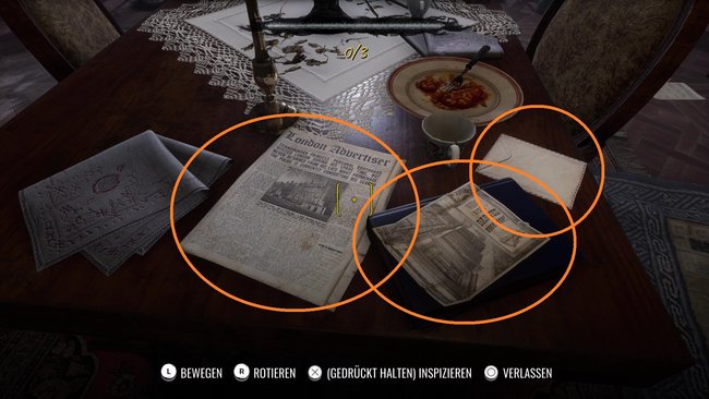 Hier seht ihr die ersten 3 Hinweise, die ihr in Sherlock Holmes The Awakened finden werdet.