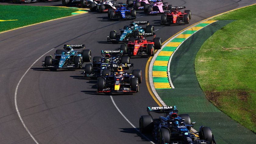 Start des F1-Rennens in Melbourne.