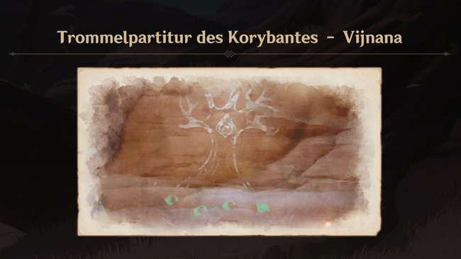 Trommelpartitur des Koybantes – Vijana. (Bildquelle: Screenshot GIGA)