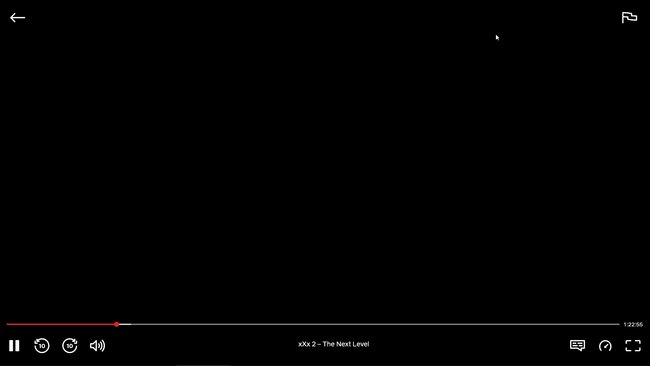 Screenshot: Ein schwarzer Bildschirm beim Versuch, einen mit dem Browser Screenshot in Netflix zu erzeugen.