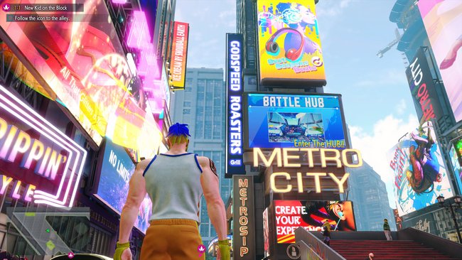 In der World Tour dürft ihr euch frei durch Metro City bewegen (Quelle: Screenshot GIGA).