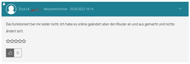 Vodafone-Kunden berichten im zugehörigen Forum, dass der Homespot immer noch aktiv ist. Bildquelle: forum.vodafone.de