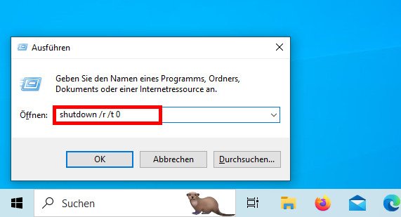 Mit dem Befehl startet ihr Windows neu. (Bildquelle: GIGA)