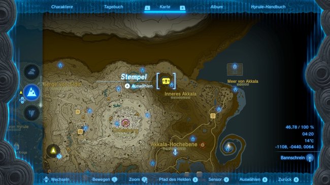 Die Karte zeigt euch den Fundort der Grimmige-Gottheit-Mütze. (Bildquelle: Screenshot GIGA)