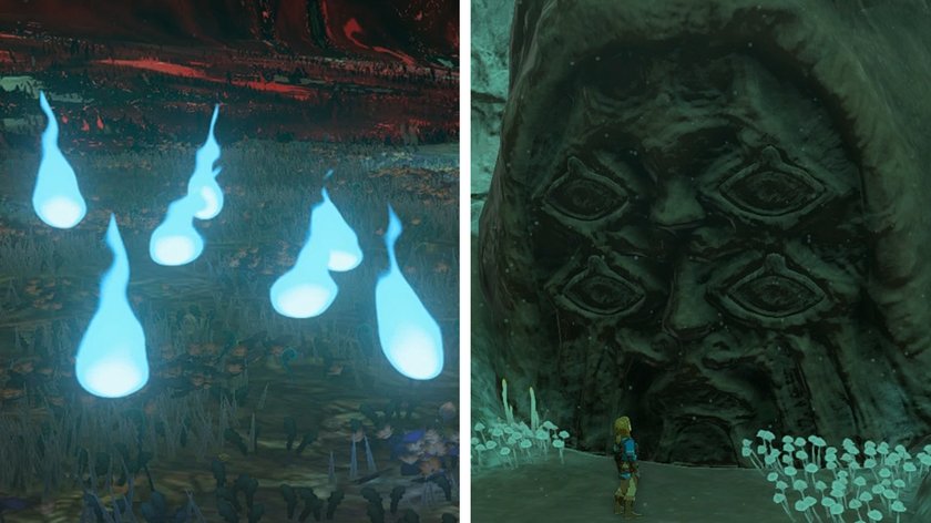 Welchen Zweck erfüllen die Irrlichter und Magierstatuen in Zelda: Tears of the Kingdom? In diesem Guide erfahrt ihr es. (Bildquelle: Screenshot GIGA)