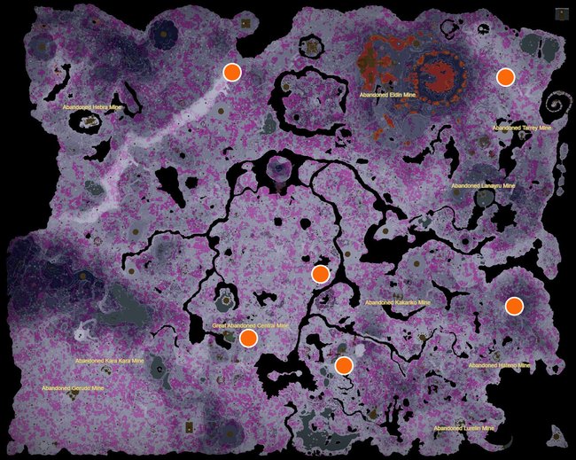 Die Karte zeigt euch die Fundorte der Magierstatuen im Untergrund. (Bildquelle: Zelda Dungeon; Bearbeitung: GIGA)