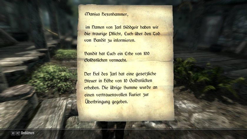 Skyrim Notizen