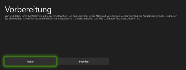 Xbox Controller Update PC Vorbereitung