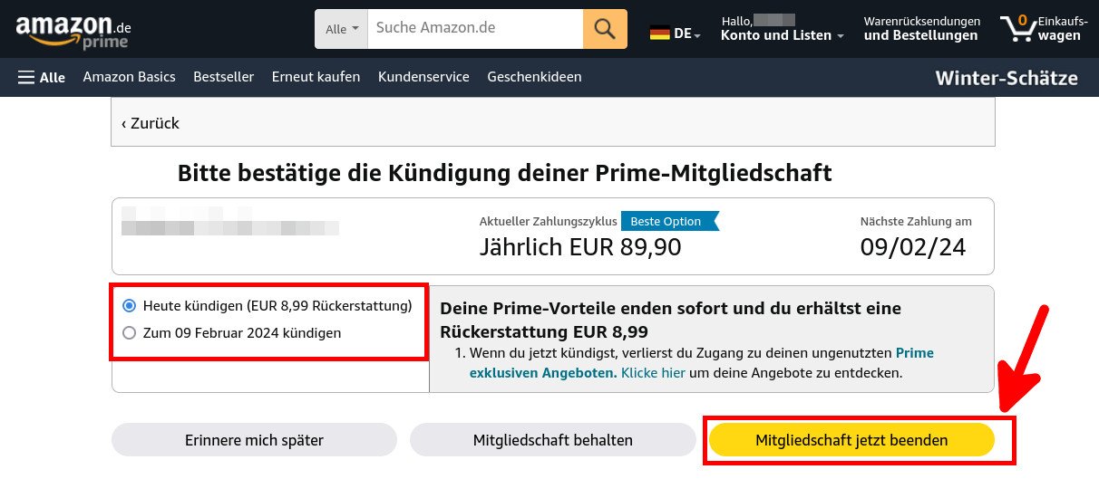 Amazon Prime kündigen & Geld zurück bekommen so geht's