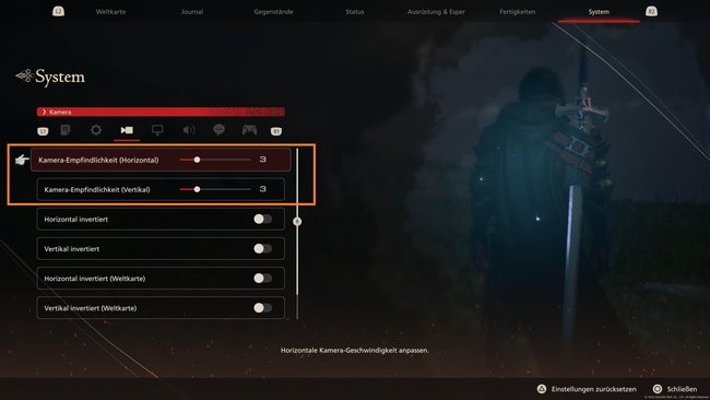 Ihr solltet in den Optionen von Final Fantasy 16 die Kamerageschwindigkeit nach unten stellen. (Bildquelle: Screenshot GIGA)