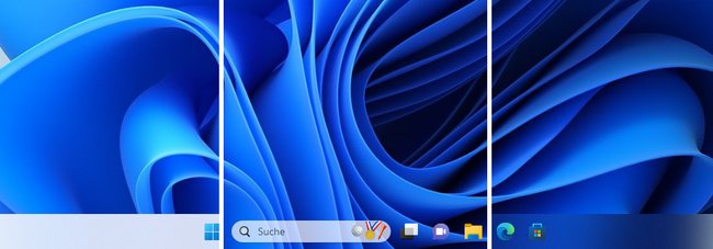 So sieht die Taskleiste vorher und nachher aus. (Bildquelle: GIGA)