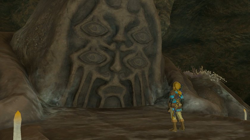 Bei dieser Quest müsst ihr in Zelda: Tears of the Kingdom einer Statue dabei helfen, ihre vier Augen zu finden. (Bildquelle: Screenshot GIGA)