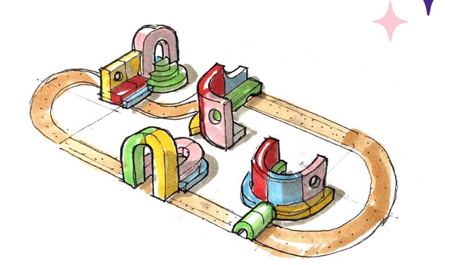 Ein Entwurf zum Recycling-Spielplatz von Mattel.
