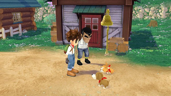 Auswahl zwischen zwei Hunden in Story of Seasons: A Wonderful Life