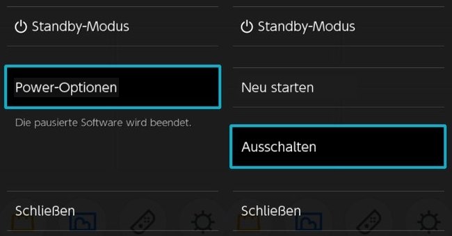 Nintendo Switch Ausschalten