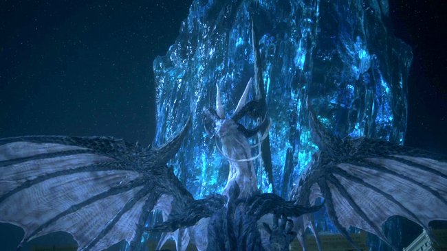 At the end of the 29th main quest "fire and Ice" you will automatically encounter the white dragon, which drops 3 white wyrm bones as loot.  (Source: Screenshot GIGA).