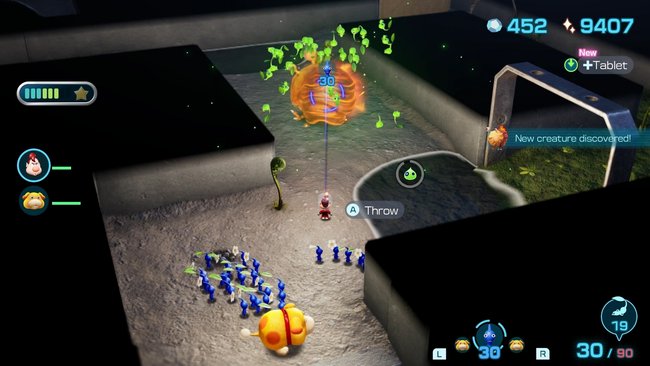 از آنجایی که Glow Pikmin هیچ نقطه ضعفی ندارد، ما می توانیم شما را با تمام خطرات موجود در قلعه زیر آب یاری کنیم.  (منبع تصویر: Screenshot GIGA)