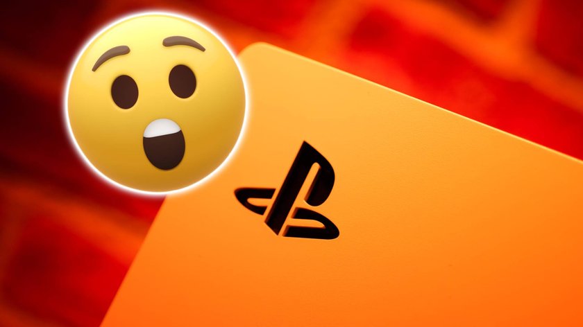 PS5 mit geschocktem Smiley