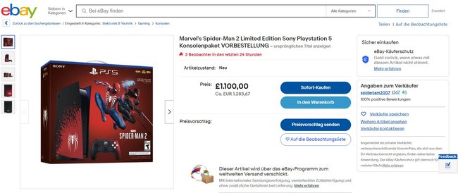 Spider-Man 2 PS5 Bundle bei eBay