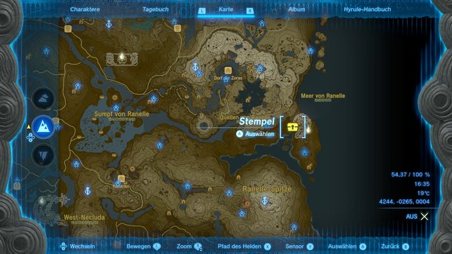 Die Karte zeigt euch den Fundort der Höhle, in der die Isolierhose liegt. (Bildquelle: Screenshot GIGA)