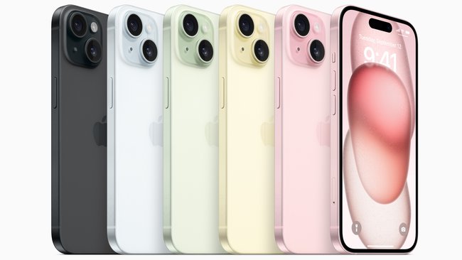 Die Farben des iPhone 15. (Bildquelle: Apple)
