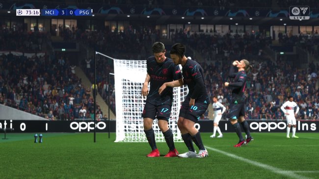 Bye gehört zu den neuen Torjubel in EA Sports FC 24. (Bildquelle: Screenshot GIGA)