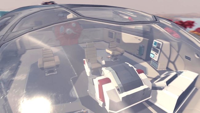 Das Cockpit der Fortuna ist nicht so detailliert ausmodelliert wie das anderer Schiffe. Ein weiterer Hinweis darauf, dass es nicht zum Fliegen gedacht ist (Quelle: Screenshot GIGA).