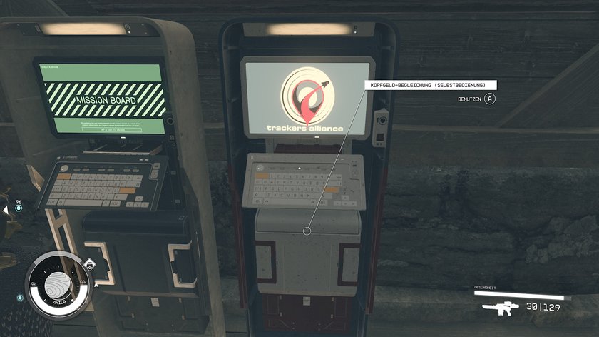 Bei Kopfgeld-Automaten könnt ihr eure Kopfgelder in Starfield loswerden (Quelle: Screenshot GIGA).