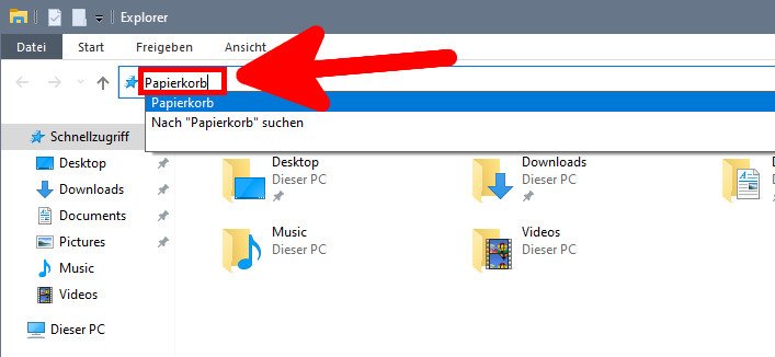 Windows 10/11: Papierkorb öffnen – so geht's