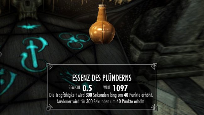 Diesen nützlichen Trank könnt ihr in den Diebesversteck-Fässern in der Diebesgilde finden. (Quelle: Screenshot spieletipps.de)