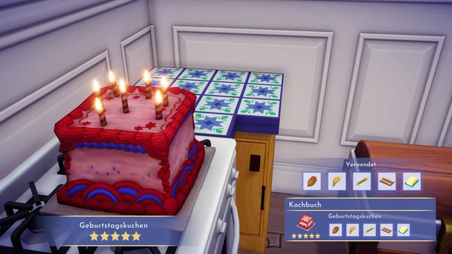 Dies sind die 5 Zutaten für den Geburtstagskuchen (Quelle: Screenshot spieletipps).