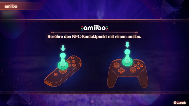 Das Bild zeigt euch, an welchen Stellen des Joy-Cons beziehungsweise des Pro Controllers der Amiibo gelesen wird. (Quelle: Screenshot spieletipps)