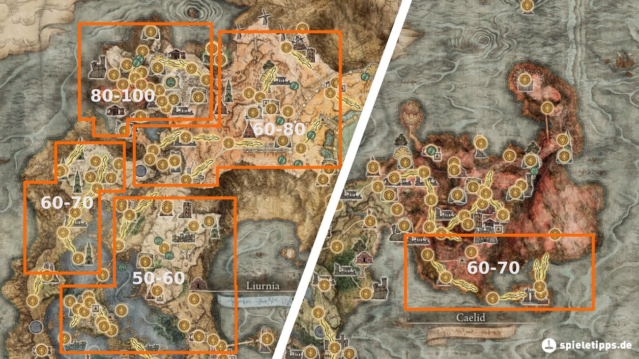 Elden Ring Gebiete nach Level in empfohlener Reihenfolge