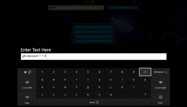 Einfacher geht's kaum: So sieht das aus, wenn ihr auf der Xbox One einen GFI-Code für Elemente nutzt.