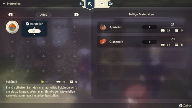 Craftet euch fix einen Pokéball, um diese Aufgabe abzuschließen.