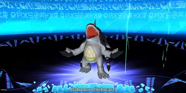 Aus Tsunomon kann auch ein schwazes Gabumon entstehen.