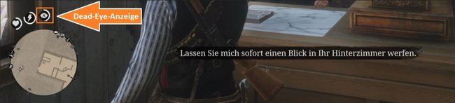 Das Auge ist sozusagen der Kern der Dead-Eye-Anzeige. Ist dieser leer, sieht es düster aus.