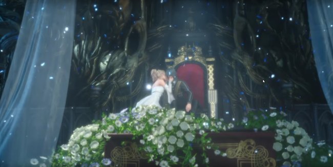 Das Ende von FF 15 zeigt Luna und Noctis offenbar bei ihrer Hochzeit.