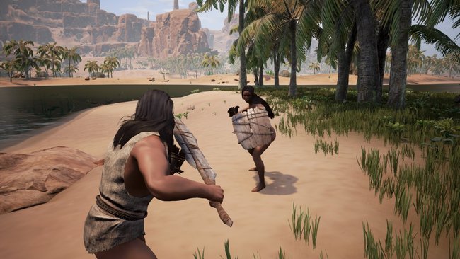 Spielt ihr Conan Exiles online im Multiplayer, dann kann es schon mal hart auf hart kommen.