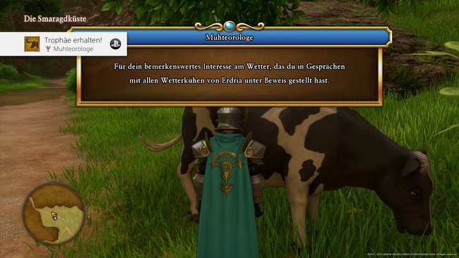 Die Wetterkühe bei Dragon Quest 11 sind schwarz-weiß oder braun. Die meisten solltet ihr ohne Probleme finden. Manche halten sich wiederum versteckt.