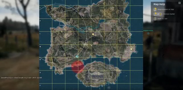 In PlayerUnknown's Battlegrounds müssen Spieler zu Beginn überlegen, wo sie droppen wollen. (Bildquelle: Screenshot spieletipps)