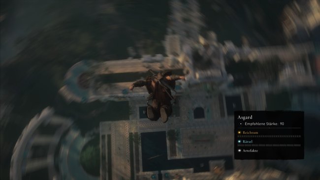 Ihr könnt auf zwei Arten nach unten kommen; teleportieren oder springen. In Assassin's Creed gibt es aber nur eine Antwort.