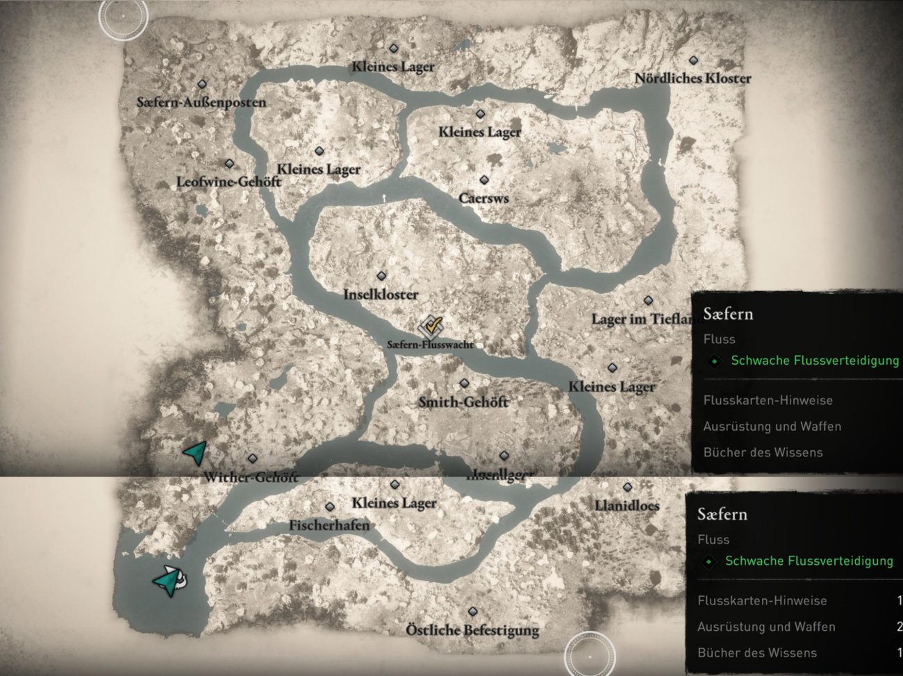 AC Valhalla Karte mit allen Gebieten