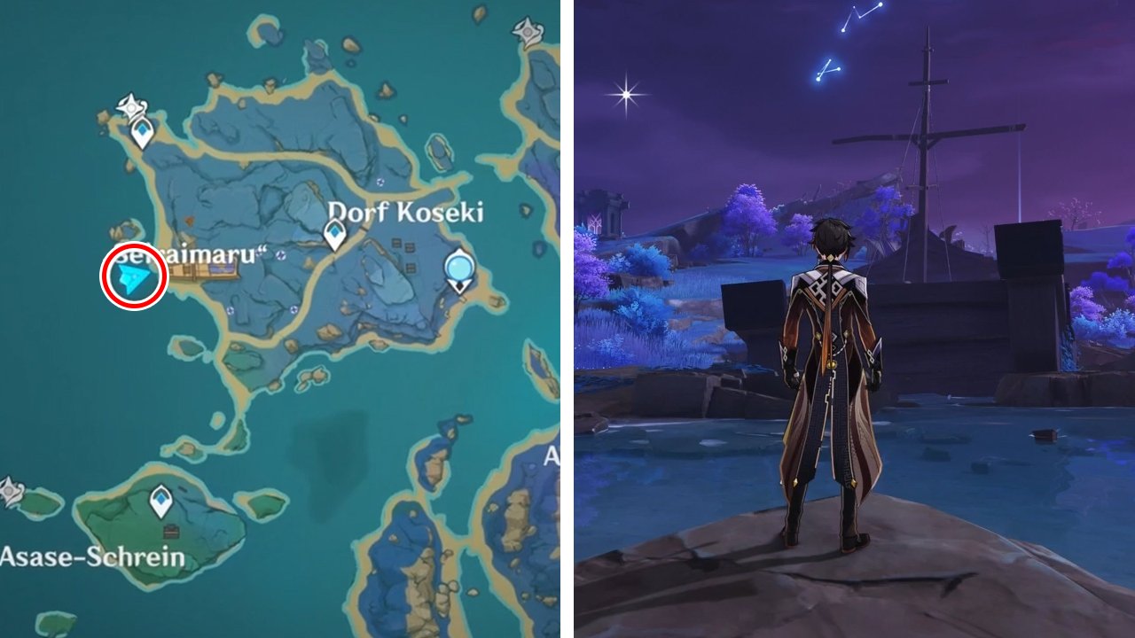 Geh Nach Seirai Und Nimm Die Bilder Auf Genshin Impact: Die Erinnerungen von Seirai - Lösung