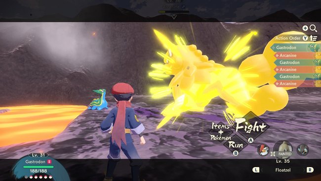 Wie zuvor empfehlen, ist das Wasser/Boden-Pokémon Gastrodon eine sehr gute Wahl im Kampf gegen Arkani.