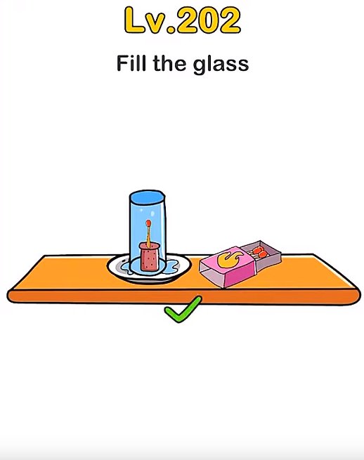 Platziert das brennende Streichholz auf dem auf dem nassen Teller stehenden Korken und stülpt das Glas darüber.