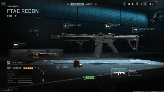 So sieht das Allrounder-Setup vom FTAC Recon aus. (Bildquelle: Screenshot spieletipps)