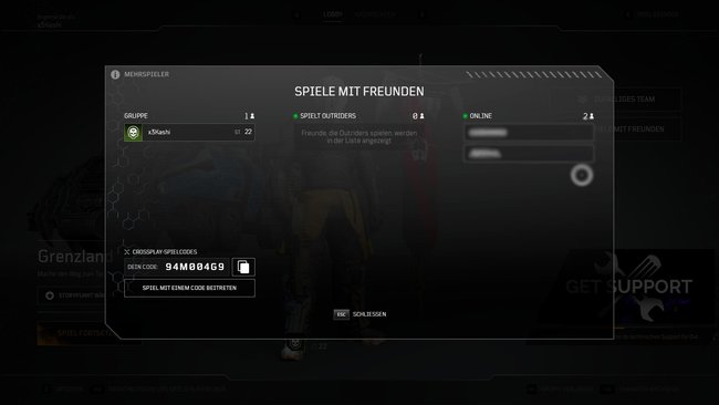 Generiert einen Crossplay-Code und schickt sie einem Freund auf einer anderen Plattform.