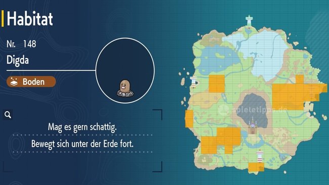 Die Karte zeigt euch die Fundorte von Digda. (Quelle: Screenshot spieletipps)